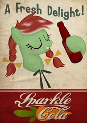 Size: 752x1063 | Tagged: safe, artist:avastindy, candy apples, fallout equestria, g4, apple family member, fallout, fallout: new vegas, nuka cola, poster, sparkle cola