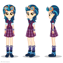Size: 817x817 | Tagged: safe, indigo zap, equestria girls, g4, my little pony equestria girls: friendship games, official, clothes, crystal prep academy uniform, cute, female, looking at you, school uniform, smiling, solo