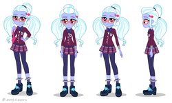 Size: 817x490 | Tagged: safe, sugarcoat, equestria girls, g4, my little pony equestria girls: friendship games, official, clothes, crystal prep academy uniform, cute, female, looking at you, school uniform, smiling, solo, sugarcute