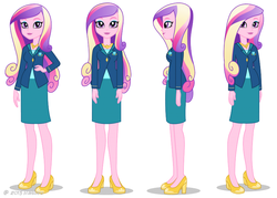 Size: 817x584 | Tagged: safe, dean cadance, princess cadance, equestria girls, g4, my little pony equestria girls: friendship games, official, female, hand on hip, poses, profile, smiling, solo