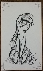 Size: 835x1360 | Tagged: safe, artist:post-it, rainbow dash, g4, female, solo, traditional art