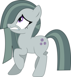 Size: 1395x1515 | Tagged: safe, artist:sketchmcreations, marble pie, g4, hearthbreakers, female, nervous, raised hoof, simple background, solo, transparent background, vector