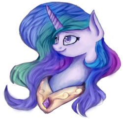 Size: 906x882 | Tagged: safe, artist:dashiiespear, princess celestia, g4, female, portrait, solo