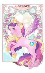 Size: 3690x5904 | Tagged: safe, artist:redeyed2, princess cadance, g4, female, flower, rearing, solo, spread wings