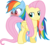 Size: 2000x1816 | Tagged: safe, artist:shutterflyyay, fluttershy, rainbow dash, pegasus, pony, g4, .svg available, blushing, duo, female, lesbian, mare, raised hoof, seduction, ship:flutterdash, shipping, simple background, tail seduce, transparent background, vector