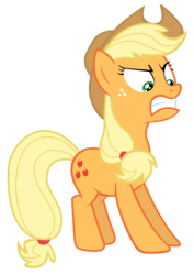 Size: 7000x9915 | Tagged: safe, artist:tardifice, applejack, g4, princess twilight sparkle (episode), absurd resolution, angry, cowboy hat, female, freckles, gritted teeth, hat, simple background, solo, stetson, transparent background, unamused, vector