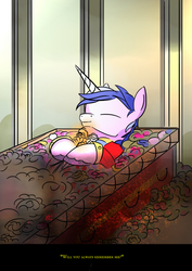 Size: 752x1062 | Tagged: safe, artist:pedrohander, shining armor, g4, coffin, dead, do you remember, flower, funeral, male, solo