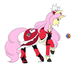 Size: 1000x919 | Tagged: safe, artist:kourabiedes, pony, cure passion, ponified, precure, shine like rainbows, simple background, solo, transparent background