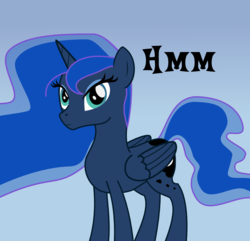 Size: 970x935 | Tagged: artist needed, source needed, safe, princess luna, alicorn, pony, g4, missing accessory, simple background, vexel