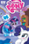 Size: 663x1019 | Tagged: safe, artist:mary bellamy, idw, rarity, twilight sparkle, alicorn, pony, g4, bow, clothes, cover, dress, duo, ears back, female, mare, nervous, nervous smile, smiling, twilight sparkle (alicorn)