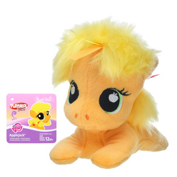 Size: 1280x1280 | Tagged: safe, applejack, earth pony, pony, g4, official, apple eyes, hasbro, irl, photo, playskool, playskool friends, plushie, solo, wingding eyes