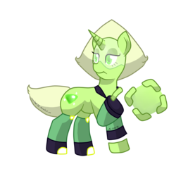 Size: 2500x2500 | Tagged: safe, artist:lord-32, pony, unicorn, female, gem, high res, limb enhancers, mare, peridot, peridot (steven universe), ponified, solo, steven universe