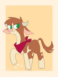 Size: 774x1032 | Tagged: safe, artist:waackery, arizona (tfh), cow, them's fightin' herds, cloven hooves, community related, female, solo