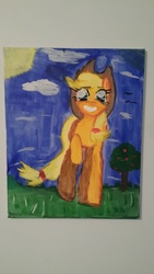 Size: 675x1200 | Tagged: safe, artist:ricktin, applejack, g4, painting