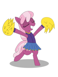Size: 774x1032 | Tagged: safe, artist:laserbiskit, cheerilee, pony, g4, the cart before the ponies, bipedal, cheerileeder, cheerleader, eyes closed, female, pom pom, simple background, smiling, solo, transparent background