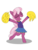 Size: 774x1032 | Tagged: safe, artist:laserbiskit, cheerilee, earth pony, pony, g4, the cart before the ponies, bipedal, cheerileeder, cheerleader, eyes closed, female, pom pom, simple background, smiling, solo, transparent background