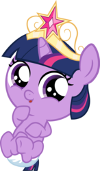 Size: 1837x3136 | Tagged: safe, artist:shutterflyeqd, twilight sparkle, alicorn, pony, g4, baby, baby pony, babylight sparkle, big crown thingy, cute, diaper, female, foal, mare, princess babylight, simple background, solo, transparent background, twiabetes, twilight sparkle (alicorn), younger