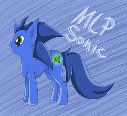 Size: 1100x1000 | Tagged: safe, artist:larka-lover, pony, male, ponified, solo, sonic the hedgehog, sonic the hedgehog (series)