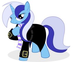 Size: 3200x2700 | Tagged: safe, artist:bludraconoid, minuette, pony, unicorn, g4, clothes, female, scarf, simple background, solo, transparent background