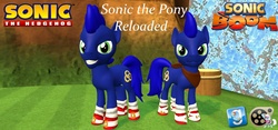 Size: 1280x600 | Tagged: safe, .zip file at source, 3d, crossover, gmod, logo, male, ponified, solo, sonic boom, sonic the hedgehog, sonic the hedgehog (series)