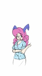 Size: 720x1280 | Tagged: artist needed, safe, pinkie pie, human, g4, bunny ears, female, humanized, pink hair, solo