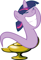 Size: 646x927 | Tagged: safe, twilight sparkle, genie, genie pony, g4, female, magic lamp, solo