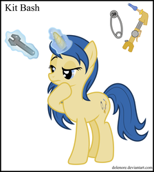 Size: 1024x1143 | Tagged: safe, artist:dolenore, oc, oc only, oc:kit bash, pony, unicorn, solo