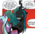 Size: 366x355 | Tagged: safe, edit, idw, queen chrysalis, radiant hope, g4, spoiler:comic, cropped