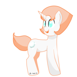 Size: 3000x3000 | Tagged: safe, artist:lord-32, pony, unicorn, female, gem, high res, mare, pearl, pearl (steven universe), ponified, solo, steven universe