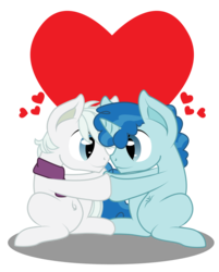 Size: 1600x1991 | Tagged: safe, artist:dr-whiskey, double diamond, party favor, earth pony, pony, unicorn, g4, belly button, clothes, cute, double dawwmond, duo, favorbetes, gay, heart, male, scarf, ship:partydiamond, shipping, stallion