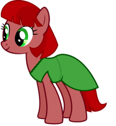 Size: 4620x5000 | Tagged: safe, artist:taffy, oc, oc only, oc:strawberry jam, earth pony, pony, absurd resolution, base used, clothes, dress, earth pony oc, fanfic art, female, green dress, mare, simple background, solo, transparent background