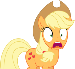 Size: 3340x3060 | Tagged: safe, artist:sketchmcreations, applejack, g4, hearthbreakers, my little pony: friendship is magic, cowboy hat, female, hat, high res, inkscape, open mouth, shocked, simple background, solo, stetson, transparent background, uvula, vector