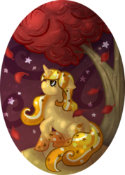 Size: 755x1057 | Tagged: safe, artist:spyfox207, oc, oc only, oc:stargrown glow, gradient hooves, gradient mane, leaves, solo, stars, universe pony