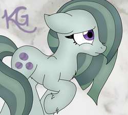 Size: 950x855 | Tagged: safe, artist:royaltwilight, marble pie, g4, female, shy, simple background, solo