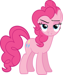 Size: 5095x6000 | Tagged: safe, artist:slb94, pinkie pie, the lost treasure of griffonstone, absurd resolution, bedroom eyes, female, simple background, smirk, solo, transparent background, vector