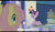 Size: 1024x600 | Tagged: safe, screencap, fluttershy, twilight sparkle, alicorn, pony, g4, the hooffields and mccolts, discovery family logo, female, lidded eyes, mare, sitting, smiling, smirk, smug, twilight sparkle (alicorn), twilight's castle