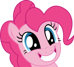 Size: 5157x4678 | Tagged: safe, artist:sketchmcreations, pinkie pie, g4, hearthbreakers, absurd resolution, face, female, happy, inkscape, simple background, smiling, solo, transparent background, vector