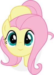 Size: 4772x6665 | Tagged: dead source, safe, artist:owlisun, fluttershy, pegasus, pony, g4, the hooffields and mccolts, absurd resolution, cute, female, from above, looking at you, looking up, looking up at you, mare, shyabetes, simple background, smiling, solo, transparent background, vector