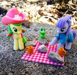 Size: 600x583 | Tagged: safe, apple fritter, gummy, maud pie, g4, apple family member, blind bag, irl, photo, toy
