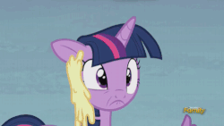 Size: 500x281 | Tagged: safe, edit, screencap, twilight sparkle, alicorn, pony, g4, the hooffields and mccolts, angry, animated, blushing, discovery family logo, female, freeze spell, frosting, grumpy, grumpy twilight, mare, twilight sparkle (alicorn), unamused