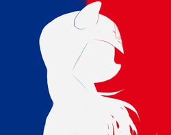 Size: 762x600 | Tagged: safe, artist:elisdoominika, oc, oc only, assassin's creed, flag, france, silhouette