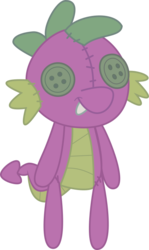 Size: 476x800 | Tagged: safe, artist:walkcow, spike, g4, hearthbreakers, button, doll, hearth's warming doll, male, object, plushie, simple background, solo, spike plushie, toy, transparent background, vector
