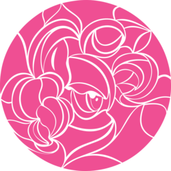 Size: 2030x2030 | Tagged: safe, artist:walkcow, pinkie pie, g4, circle, female, head, high res, monochrome, portrait, simple background, solo, transparent background, vector