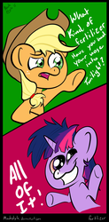 Size: 3200x6500 | Tagged: safe, artist:machstyle, applejack, twilight sparkle, alicorn, pony, g4, what about discord?, comic, female, high, highlight sparkle, implied drug use, mare, twilight sparkle (alicorn)