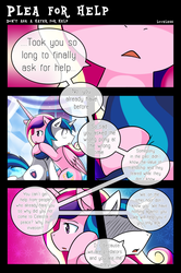Size: 1500x2262 | Tagged: safe, artist:vavacung, princess cadance, queen chrysalis, shining armor, comic:to love alicorn, g4, comic, dialogue, disguise, speech bubble