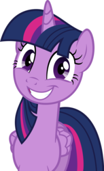 Size: 2385x3892 | Tagged: safe, artist:xebck, twilight sparkle, alicorn, pony, g4, the hooffields and mccolts, faic, female, grin, high res, looking at you, mare, simple background, solo, squee, transparent background, twilight sparkle (alicorn), vector
