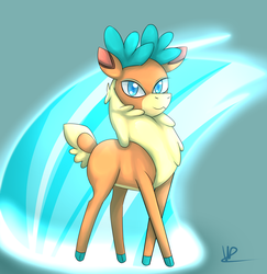 Size: 3115x3206 | Tagged: safe, artist:wolfy-pony, velvet (tfh), deer, reindeer, them's fightin' herds, community related, female, high res, signature, solo