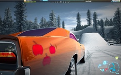 Size: 1680x1050 | Tagged: safe, applejack, g4, car, cutie mark, dodge (car), dodge charger, general lee, need for speed, need for speed world, screenshots, the dukes of hazzard