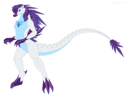Size: 2800x2125 | Tagged: safe, artist:pyrus-leonidas, rarity, kaiju, g4, crystal, element of generosity, female, high res, kaijufied, simple background, solo, species swap, transparent background