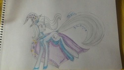 Size: 1280x720 | Tagged: safe, artist:yui-morg1n, trixie, pony, unicorn, g4, female, mare, solo, traditional art